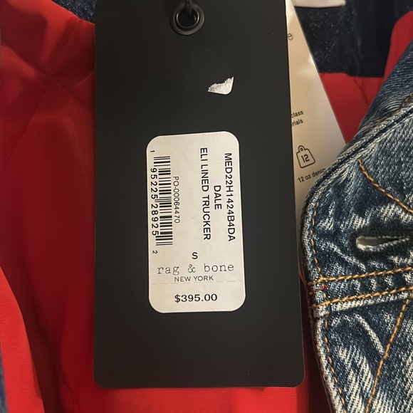 Rag & Bone Jacket- denim with quilted lining. - Picture 3 of 6